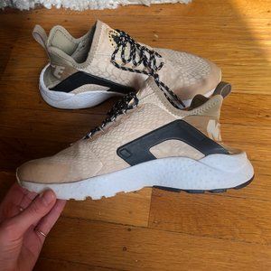 Tan and Black Nike Huarache